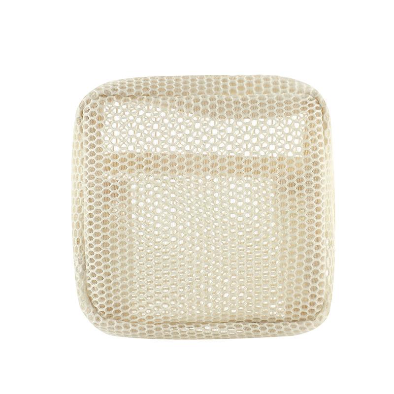 Square Mesh Cosmetic Bag Portable Lipstick Cosmetic Storage Bag With Zipper Multi-Purpose Sundries Storage Bag Cute Student Case