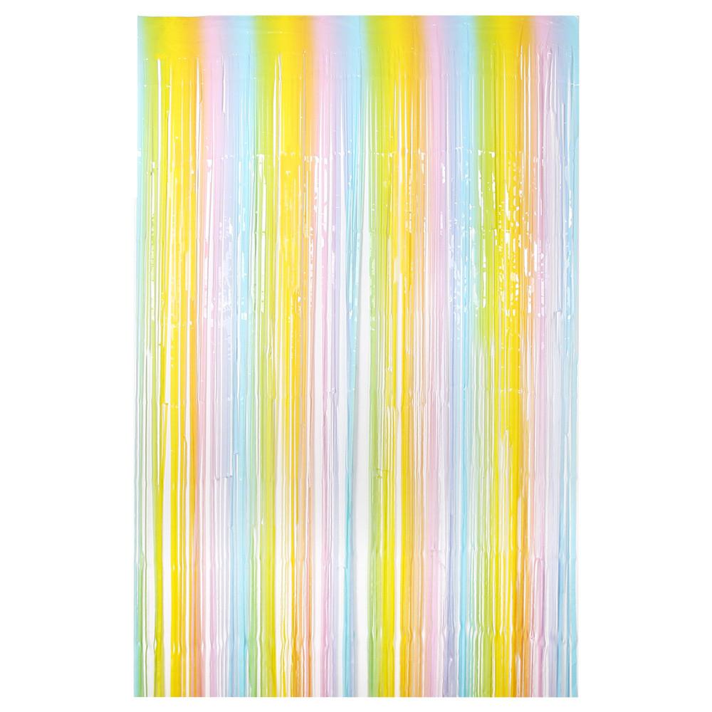 Macaron Vibrant Gradient Rain Curtain Decoration For Babys Milestone Photo Prop