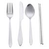 1 Set Cutlery Set Non-slip Burrs-free Food Grade Smooth Surface BPA-free Dining Portable Reusable Travel Utensils Cutlery Set Picnic Supplies
