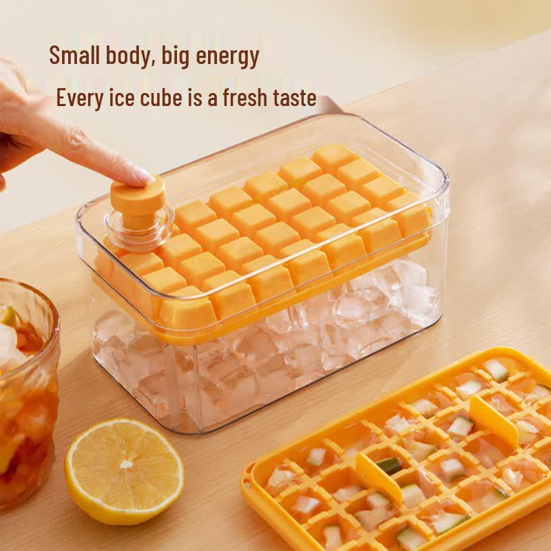 Food-Grade Silicone Ice Cube Tray with Scoop