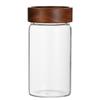 Acacia Wood Lid Airtight Borosilicate Glass Storage Jar for Cereal, Grains, and Coffee Beans
