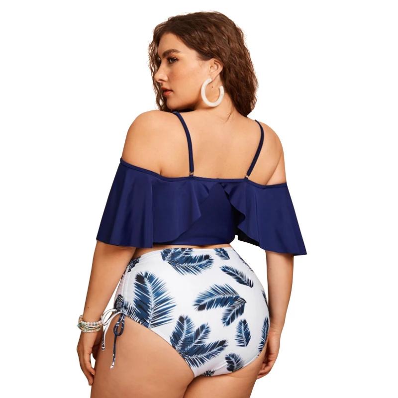 2026 Women Push Up Bikinis Set Swimwear Plus Size High Waist Swimsuit Larges Big Plussize Swimming Suits Bathing Beachwear