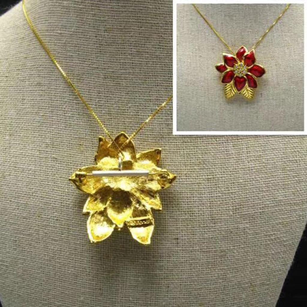 Convertible Necklace and Brooch Adapter Pin To Pendant Converters Jewelry Accessories Alloy Material for Brooch Necklace