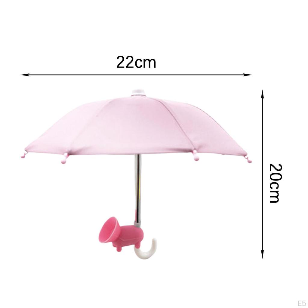 Mobiltelefon paraplyholder, med sugekoppfeste Slitesterkt materiale Justerbar Utendørs Lettvekt