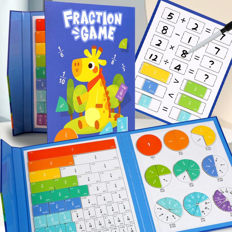 Educational Math Manipulative Magnetic Fraction Board For Kindergarten Learning