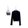 DaWang 2025 Autumn/Winter Slim-Fit Jacquard Knit Long-Sleeve Half-Zip Top