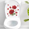Romantischer Roter Rosen Home Badezimmer Toilette Dekorativer Aufkleber