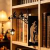 Gothic Iron Witch Bookshelf Lamp Black Metal Mini Shelf Lamp Book Nook Light  for Reading Nook