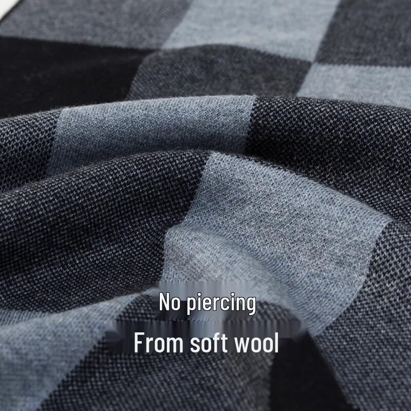 Navigare Unisex Plaid Wool Scarf