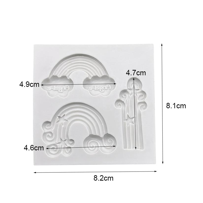 

Радужная силиконовая форма для сахарного ремесла, инструменты из смолы, формы для выпечки кексов, инструменты для украшения тортов из помадки
