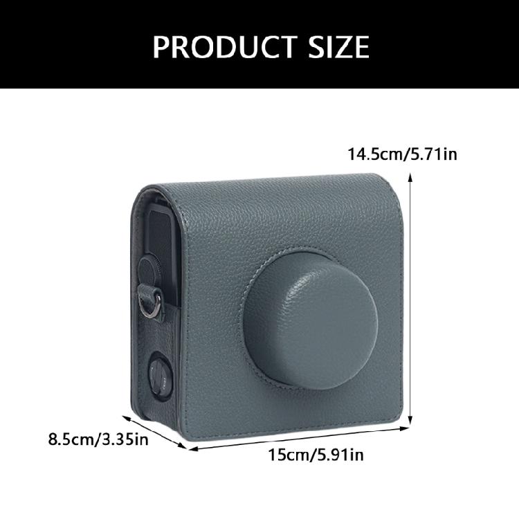 Soft PU Leather Camera Case for Wide Instants Camera Silicone Protectors Bag with Removable Straps
