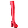Sexy Elastic Over the Knee High Boots Women Autumn Winter Shoes Punk Heel High Boots For Women Square Toe Dance Shoes Large Size
