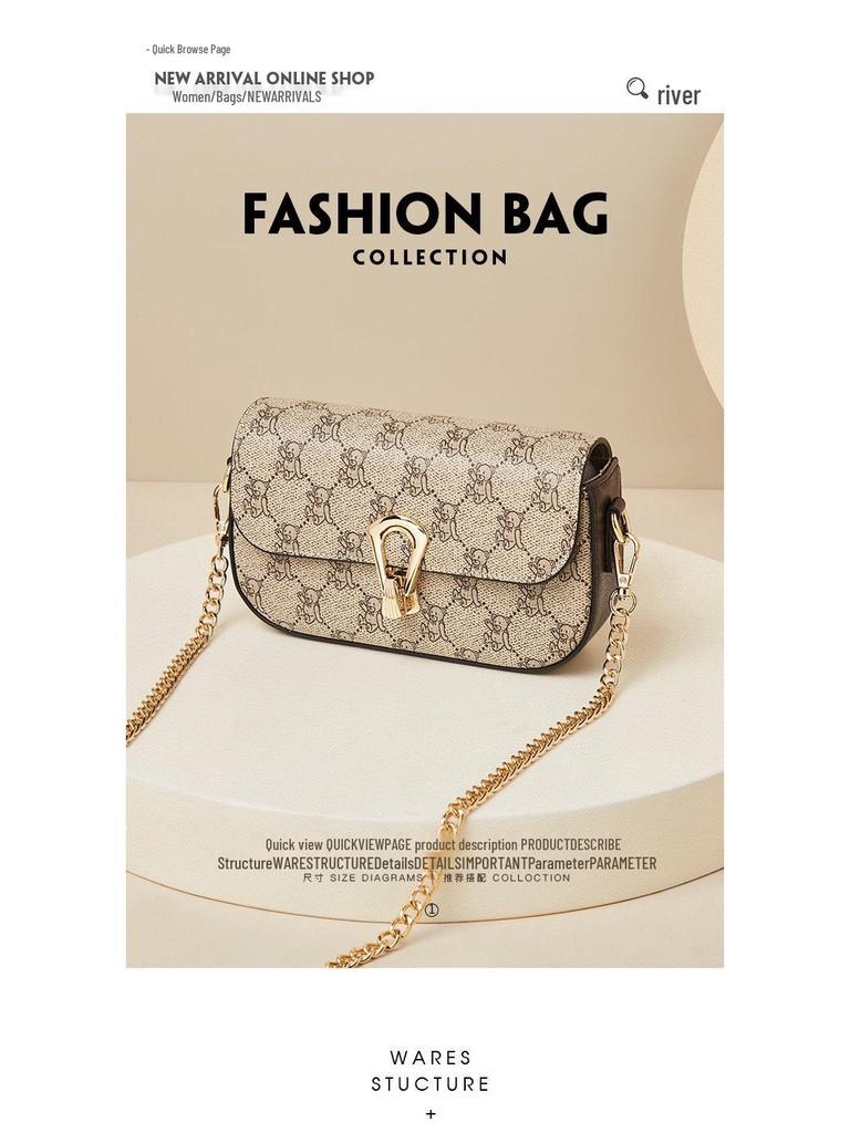 Schicke koreanische Retro-Casual-Umhängetasche für Damen