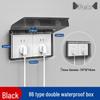 Type 86 Waterproof Self-Adhesive Switch Cover, Splash-Proof Box for Bathroom