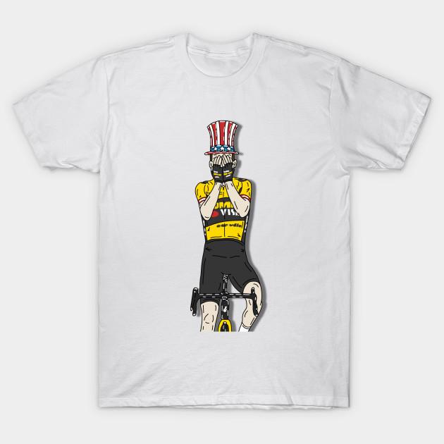 Men Black Print T-shirt Sepp Kuss Stage 6 Lavuelta 2023 No-Cut Transfer Paper Print Cotton Tshirt 2XL белый