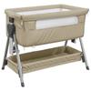 VidaXL Baby Bed with Mattress, Co-sleeping Crib with Adjustable Height, Child Bed, Guest Bed for Bedroom, 10291