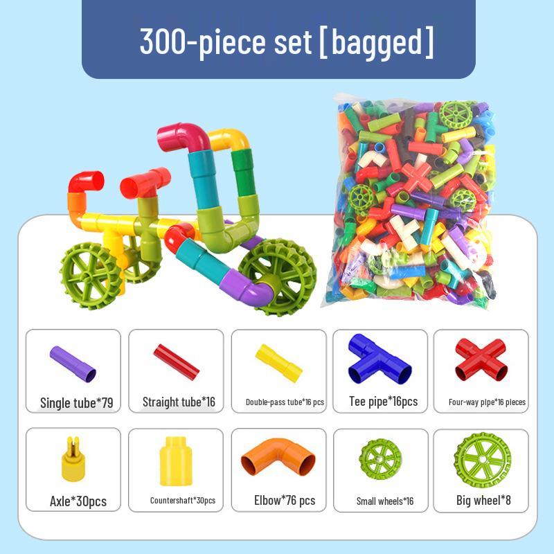 Children's Assembly Water Pipe Building Blocks - Educational DIY Toy for Ages 3+