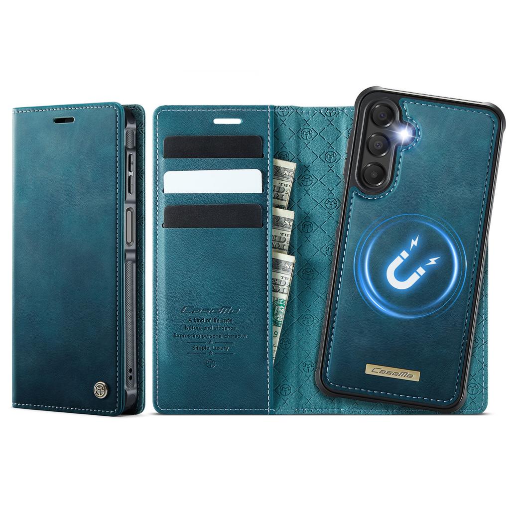 For Samsung Galaxy A14 5G/Galaxy M44 5G/Galaxy A14 4G Magnetic Case RFID Blocking Detachable Wallet Leather Phone Cover