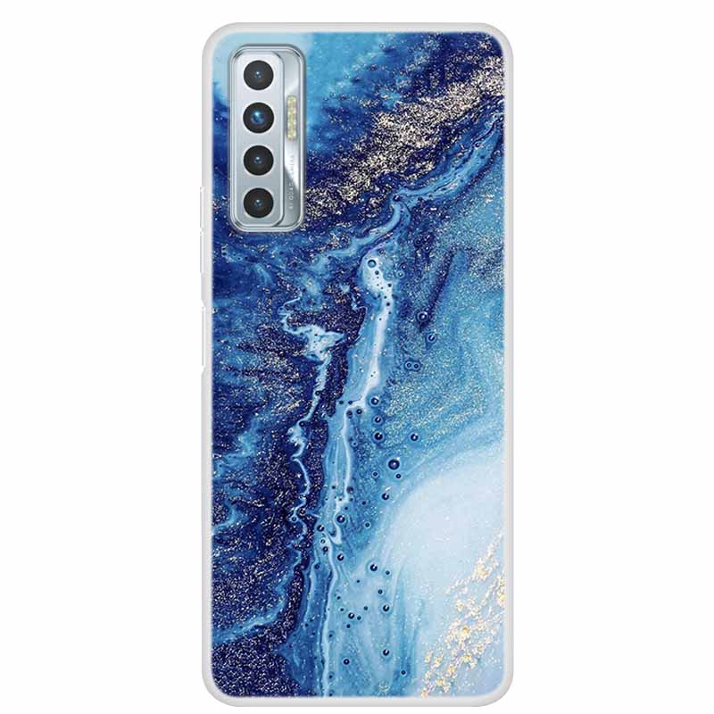 For Tecno Camon 17P Case Luxury Silicone TPU Soft Cover Phone Case For Tecno Camon 17 CG7 CG6 Coque Shockproof Marble Funda Capa
