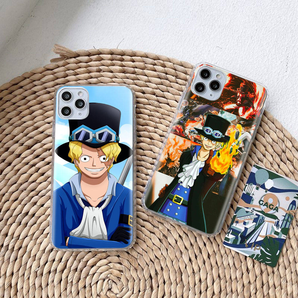 DT18 One Piece Sabo Hülle für Samsung A04 A14 A23 A34 A54 M23 M33 M52 M53 Realme 10 9 C30S C35 C55 VIVO Y02S Y21 Y33S Y51 X80 Pro Klare Hülle