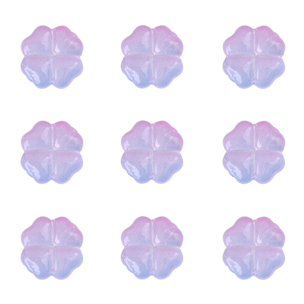 About20Pcs Glass Four Leaf Flower Beads Scattered Beads Handmade DIY Making Couple Bracelets, Necklaces, Earrings, Jewelry Acces