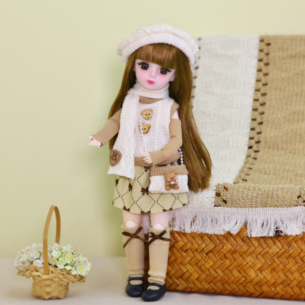 Attractive Eyes 30cm Bjd Doll with Clothes 1/6 SD Princess Makeup Ball Joint Doll  Toddler