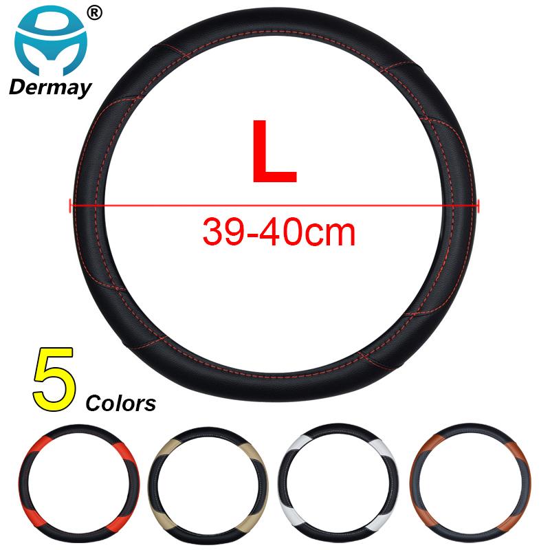 

DERMAY Steering Wheel Cover PU Leather Fit Outer Diam