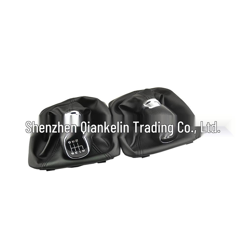 Chrome Gear Shift Knob with Leather Boot for Skoda Octavia A5/A6 (2004-2012)