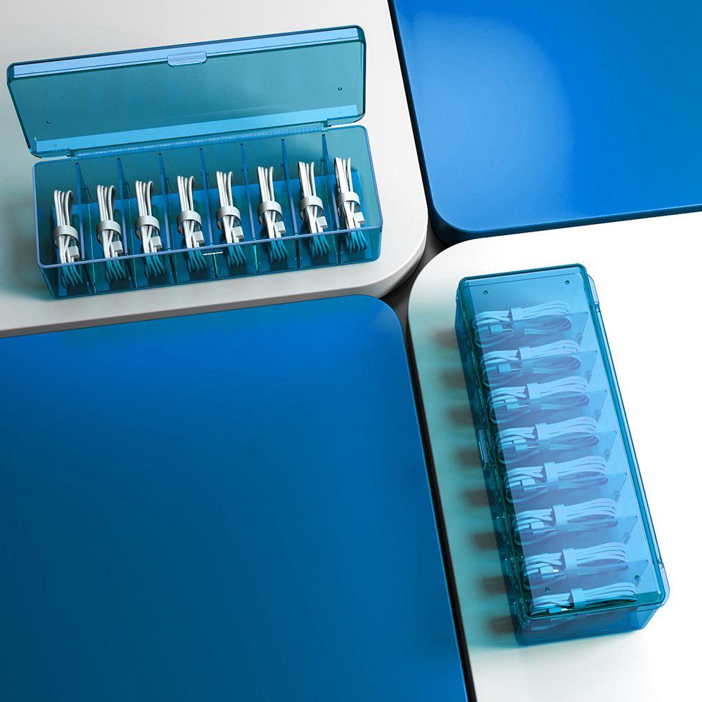 Storage Cord Box Plastic Cable Holder Power Wire Bin Charging Plug Case Data Line Organizer