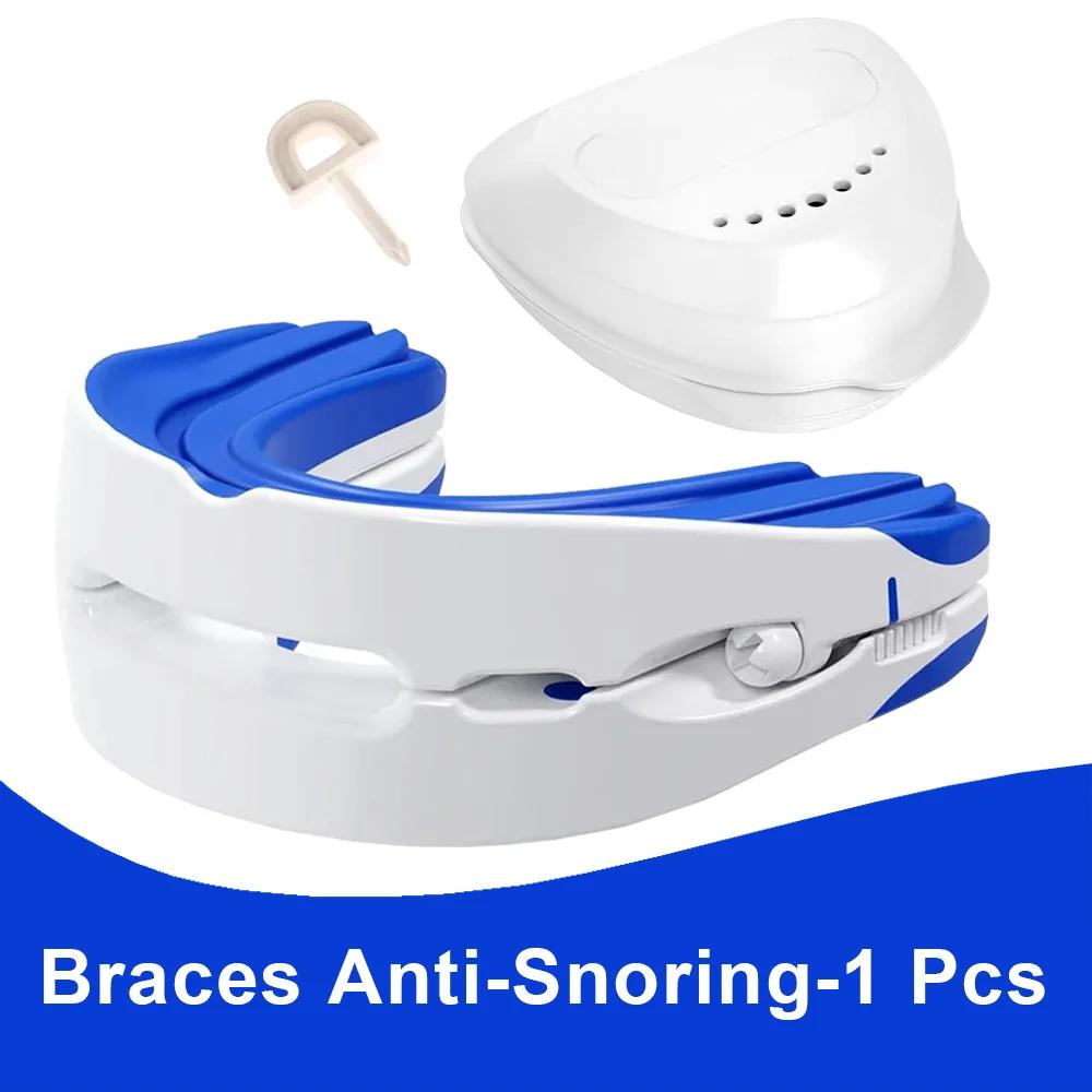 Adjustable Anti Snoring Mouth Guard Braces Anti-Snoring Mouthpiece Bruxism Snoring Stopper Improve Sleep Quality Better Breath