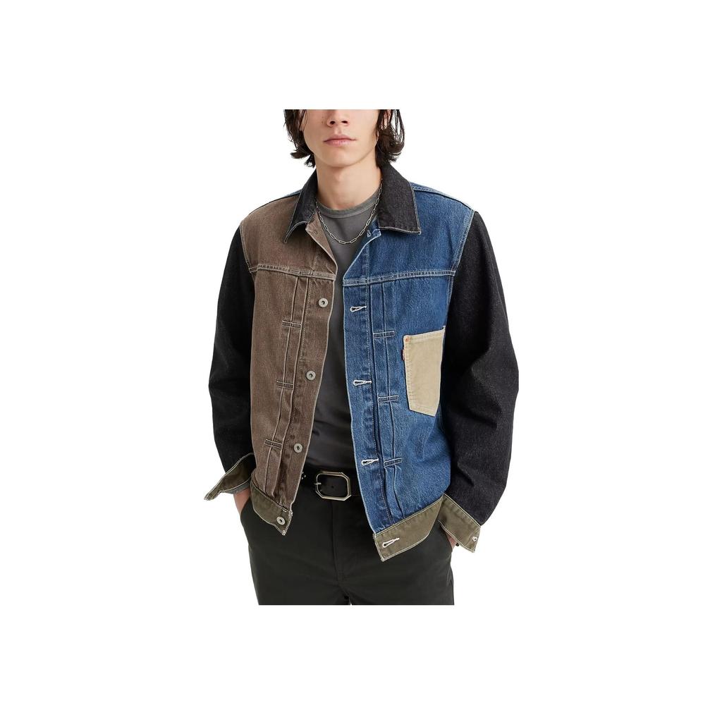 Levis Color Block Langarm Jeansjacke Herren Jacken Mehrfarbig A3174-0012