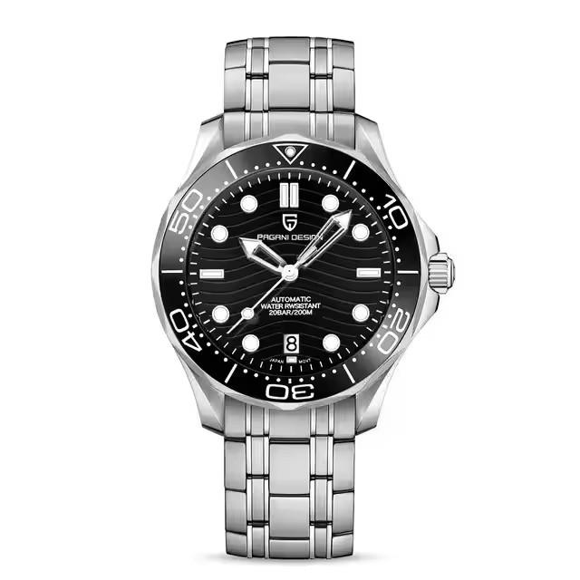 PAGANI DESIGN New Mechanical Luminous Ceramic Bezel Men Watch Luxury 316 All Steel Watch AR Sapphire Diving Japan Movt Man watch