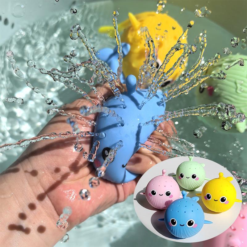 1 Stück Schwamm Wasserabsorbierender Wal Quetschen Stressabbau Spielzeug Baby Badespielzeug Sommer Schwimmen Spielen Wasser Requisiten für Kinder