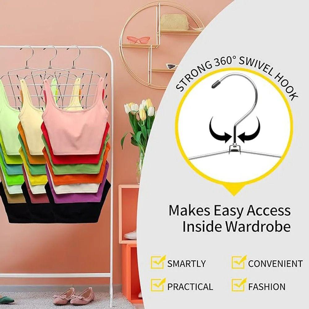 Save Space Underwear Hanger 8 Tier Closet Organizers Bra Tank Top Hangers for Chest Storage