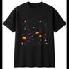 Neon Constellation Mens T-Shirt Space Black 100% Cotton Sci Fi Printed Universe