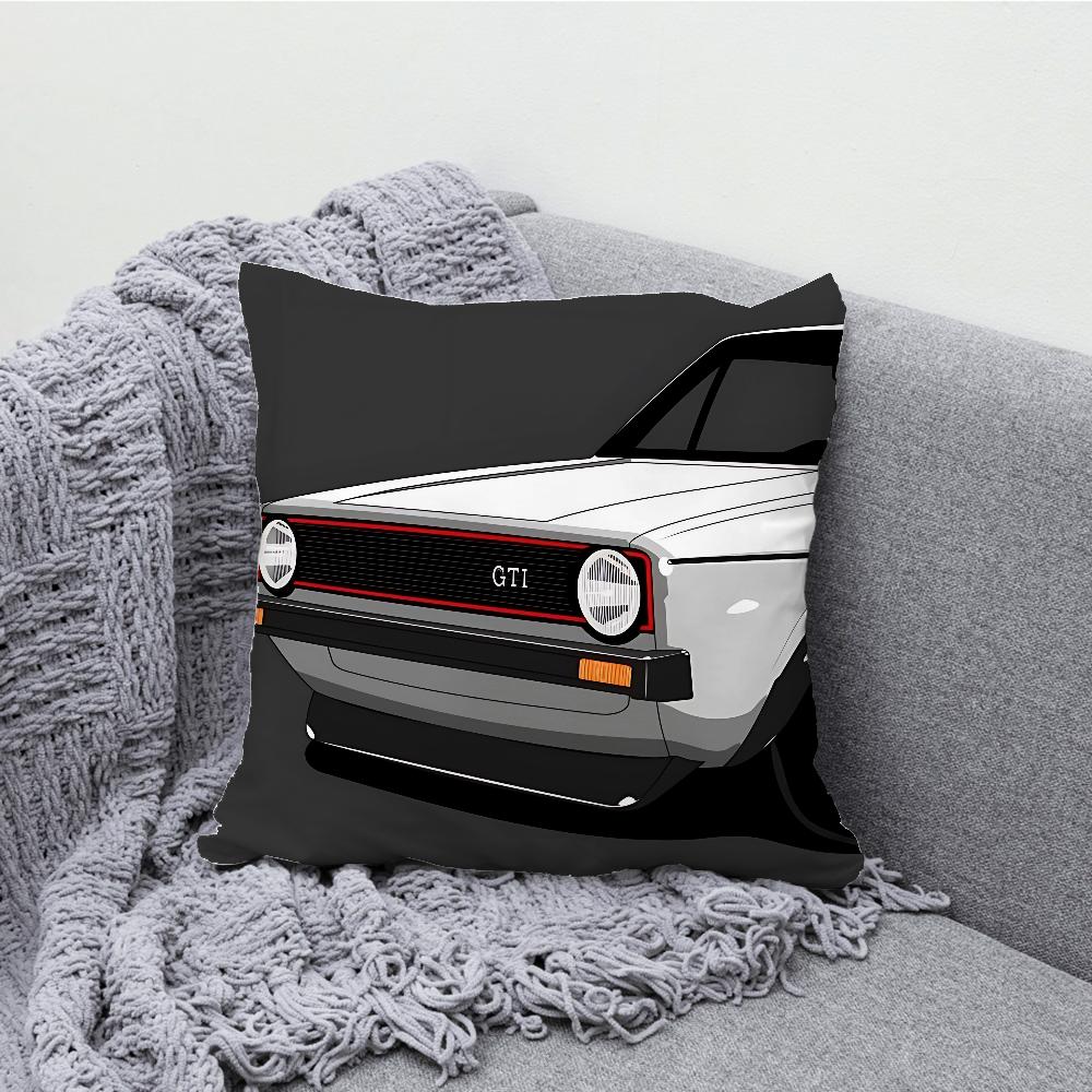 G-Golf G-GTI Car Pillow Case Soft Cushion Cases for Farmhouse Sofa Decor Home Decorations and Protector Pillow Case