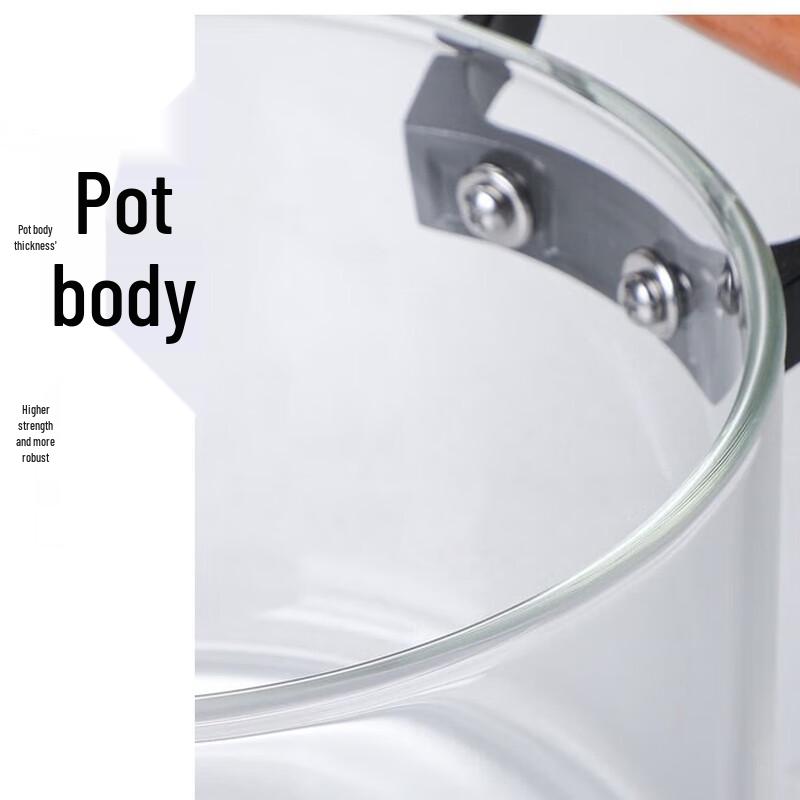 Thickened Borosilicate Glass Cooking Pot