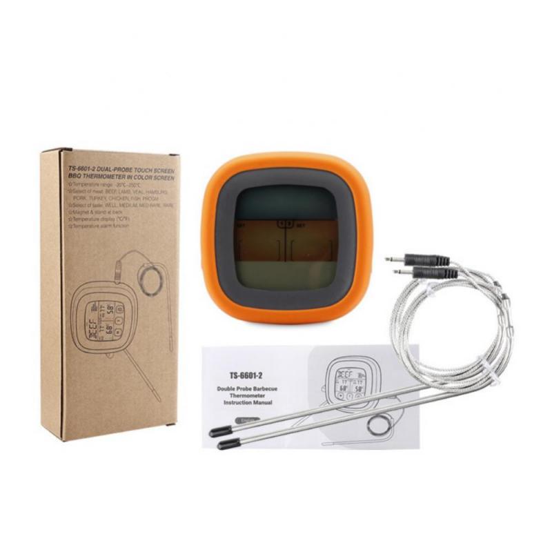 Digital Remote Wireless Food Kitchen Oven Thermometer Probe for BBQ Grill Oven Meat Timer Temperature Manually Set for daily use