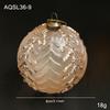 8CM Champagne Gold Christmas Ornament: Retro Tree Hanging Ball Decoration.