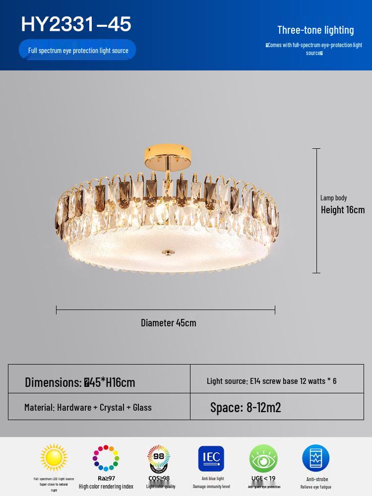 Acrylic Cloud Mist Ceiling Light: Modern, Luxurious Designer Crystal Lamp for Master Bedroom and Living Room