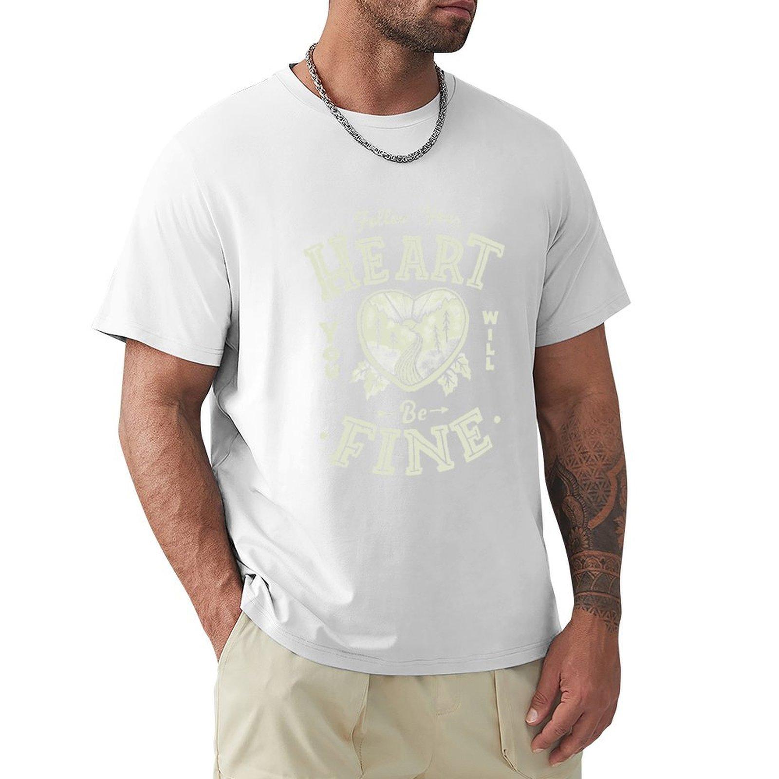 Follow Your Heart Tshirt Antifade Casual Tee Shirt S