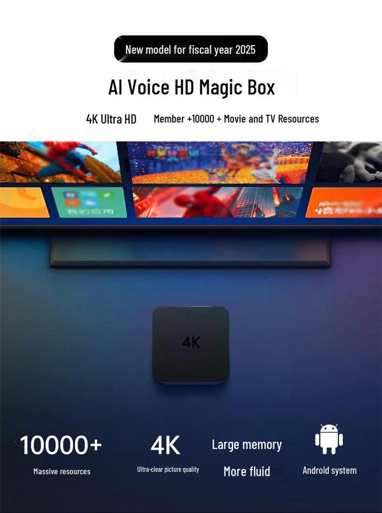 Caixa de TV Inalámbrica 4K HD 2025 para Casa – Transmita e Espelhe Tudo