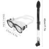 Adults Snorkel Set AntiFog Diving Cover Tempered Glass Goggles with Dry Top Snorkel Tube(Blue )