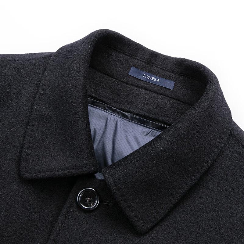 FAPAI Men's Business Wool Blend Overcoat