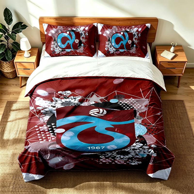 Trabzonspor (23) 3pc set suitable for master bedrooms soft and comfortable an ideal gift for family and friends Includes one duvet cover and two pillo