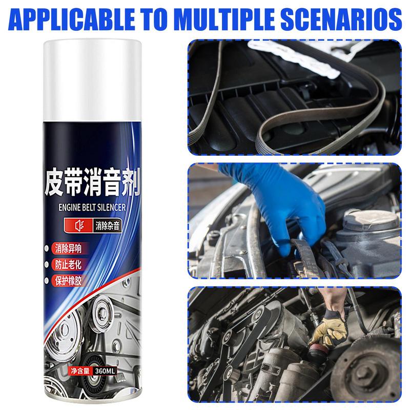 360ml Auto Engine Belt Noise Spray Automotive Prolongs Belt Life Spray Maintenance Solution Auto Belt Silencer Dressing Spray