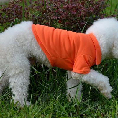 Pet Shirt Lapel Design Sweat-absorbent Solid Color Dog Two-legged T-shirt for Summer
