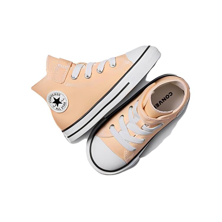 Converse Chuck Taylor All Star Round Toe Durable Lightweight High Top Walking Shoes Baby Sneaker Yellow A08738C