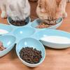 Flower Cat Bowl for Multiple Cats Multi-Compartment Pet Food Bowl Feeding Bowl for Puppies Cats Multi-Pet Households
