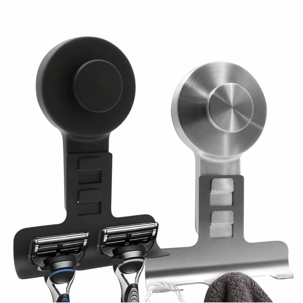 Stainless Steel Shower Wall Hook Suction Cup Shaver Hanging Rack New Razor Holder Bathroom Use